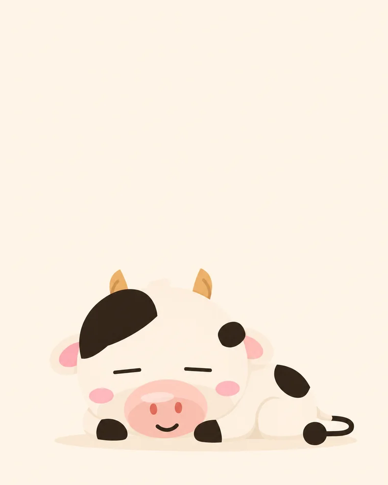 Moo resting and smiling